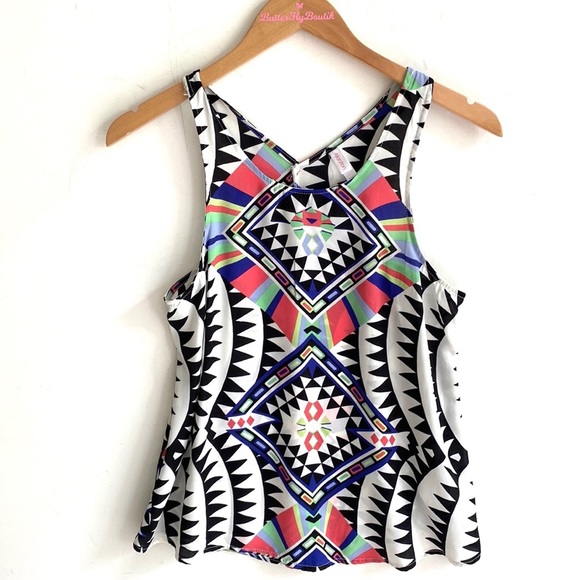 Xhiliaration Sleeveless Tribal print Top, Size M - Picture 1 of 5